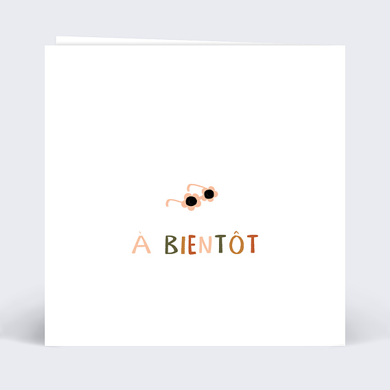 Faire-part baptême Petit Renard Verso