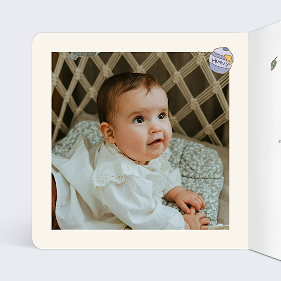 Faire-part Baptême Gentil Ourson