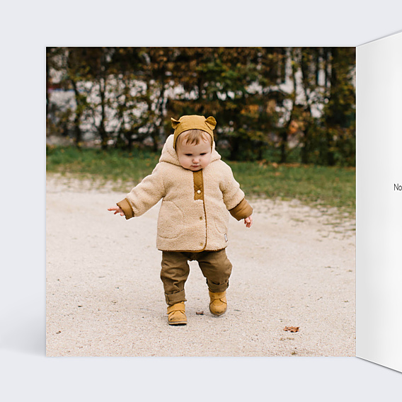 Faire-part Baptême Ourson Mignon