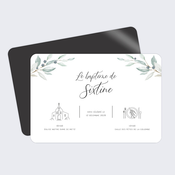 Faire-part baptême Un Jour Heureux