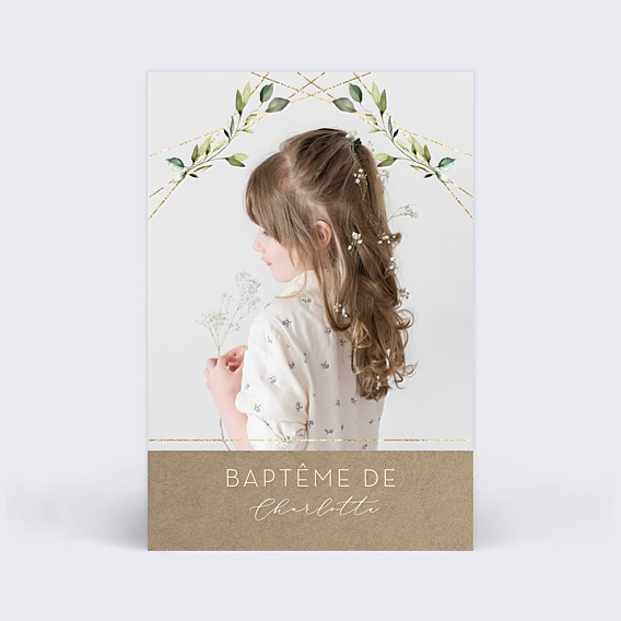 Faire-part Baptême Modern Love