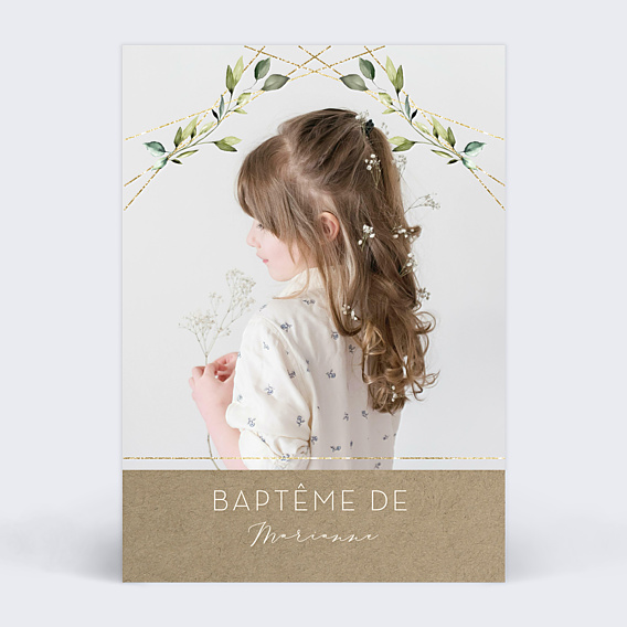 Faire-part baptême Modern Love