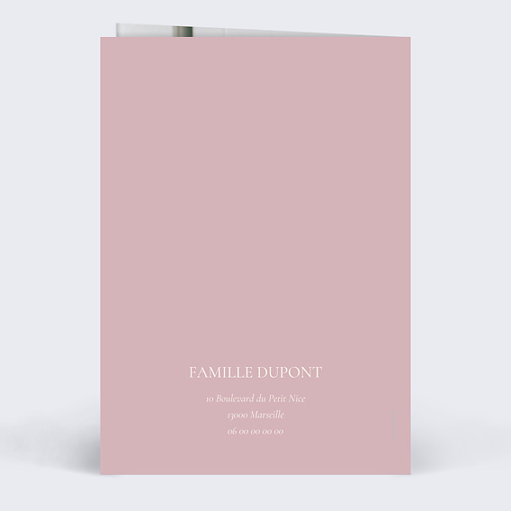 Faire-part baptême Lapin ballon Verso