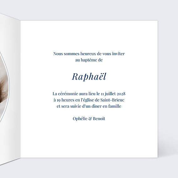 Faire-part Baptême Baby Fox