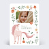 Faire-part Baptême Licorne Fleurie