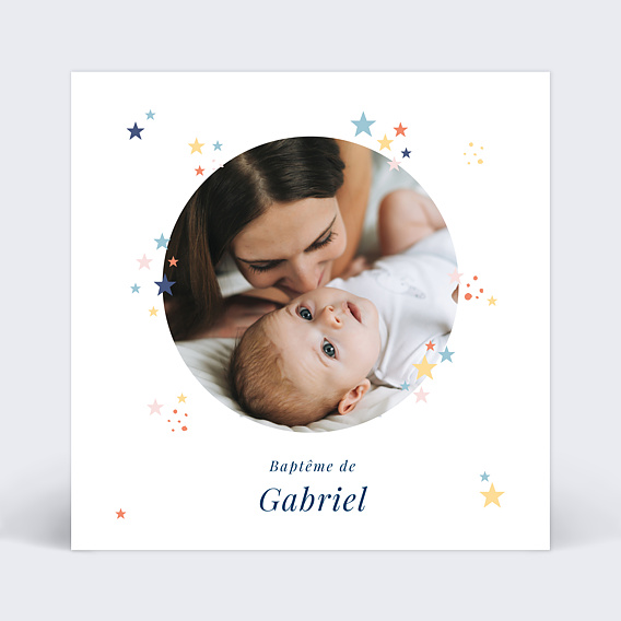Faire-part baptême Petites Étoiles