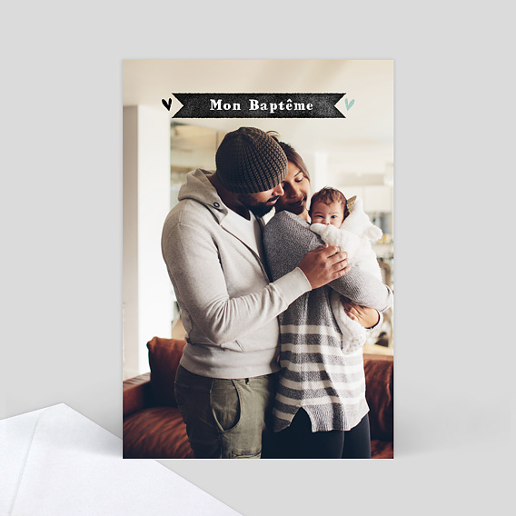 Faire-part baptême Sunny Day Verso