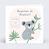 Faire-part Baptême Koala Original