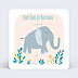 Faire-part baptême Eléphant Original