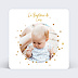 Faire-part baptême Golden Dots