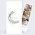 Faire-part Baptême Couronne Ocre Eucalyptus