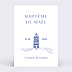 Faire-part baptême Le phare