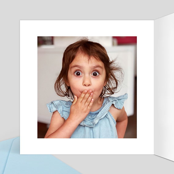 Faire-part baptême Dorure Pois Graphiques Intérieur Gauche