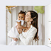 Faire-part Baptême Papillon et Fleurs