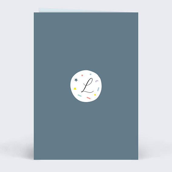 Faire-part baptême Bonbon Verso