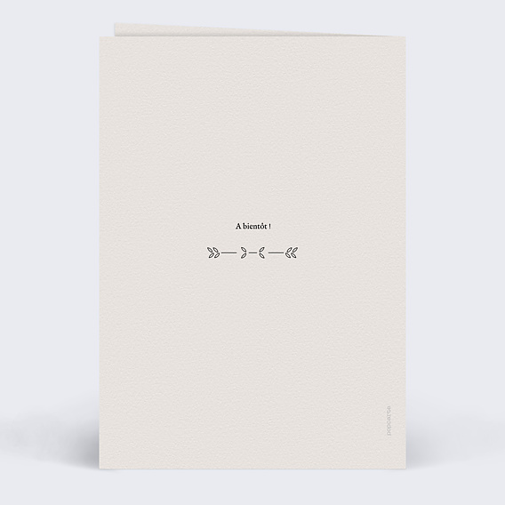 Faire-part baptême Gazette Vintage  Verso