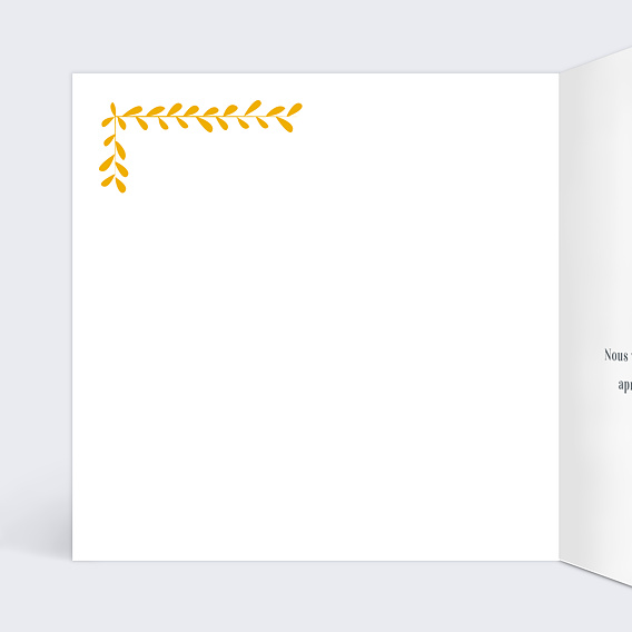 Faire-part baptême Couronne Intérieur Gauche