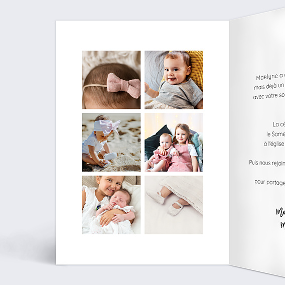 Faire-part Baptême Belles Lettres