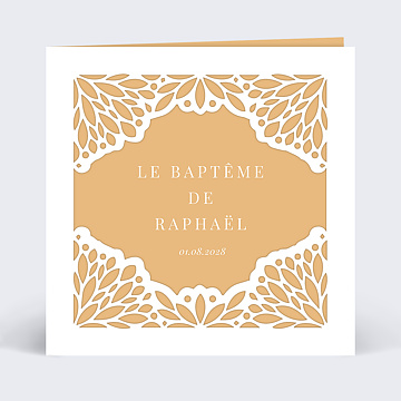 Faire-part Baptme Dcoupe Mille et Une Nuits