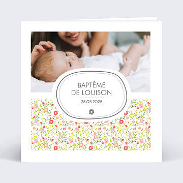 Faire-part Baptme Faire-part baptme Nappe liberty