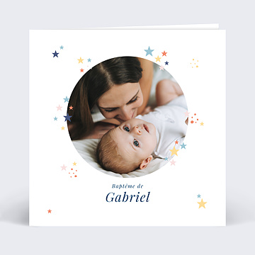 Faire-part Baptme Petites toiles