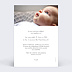 Faire-part baptême Certificat Vertical Noir Verso