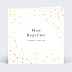 Faire-part baptême Dorure Pois Graphiques Recto