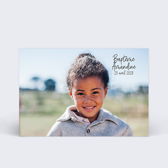Faire-part Baptême Jolies Lettres