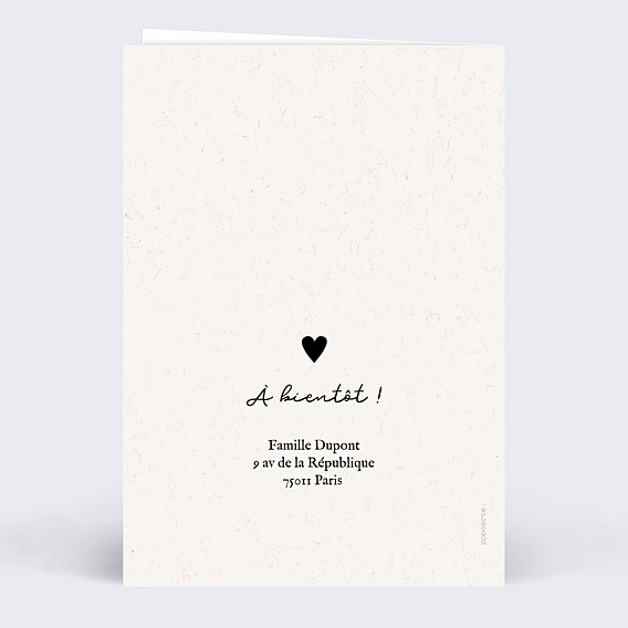 Faire-part Baptême Douce Fratrie