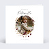 Faire-part baptême Couronne de Fleurs Graines Recto