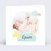 Faire-part baptême Nuages Doux