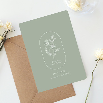 Faire-part Baptme Printemps