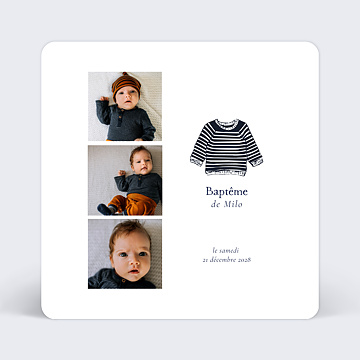 Faire-part Baptme Faire-part Baptme Petite Marinire