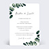Faire-part Baptême Eucalyptus Calendrier