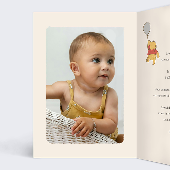 Faire-part baptême Copains Magiques Intérieur Gauche