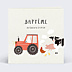 Faire-part Baptême Dessin Tracteur