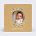 Faire-part Baptême Lauriers Simple