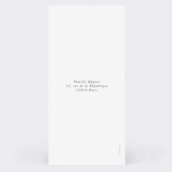 Faire-part baptême Amis de la jungle Verso