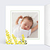 Faire-part Baptême Mimosa simple