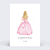 Faire-part Baptême Robe princesse blonde