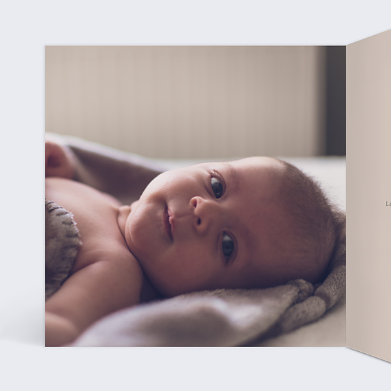 Faire-part baptême Colombe au Crayon Intérieur Gauche