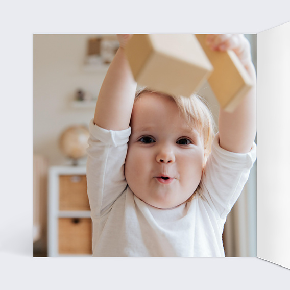 Faire-part baptême Marinière Intérieur Gauche