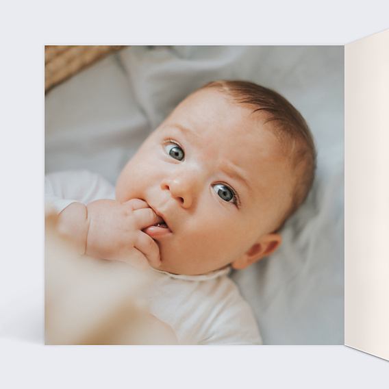 Faire-part baptême Petit Lion Intérieur Gauche