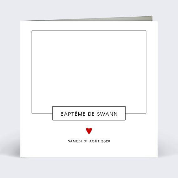 Faire-part baptême Découpe Love Letter