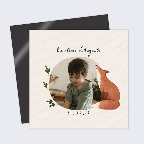 Faire-part baptême Joli Renard