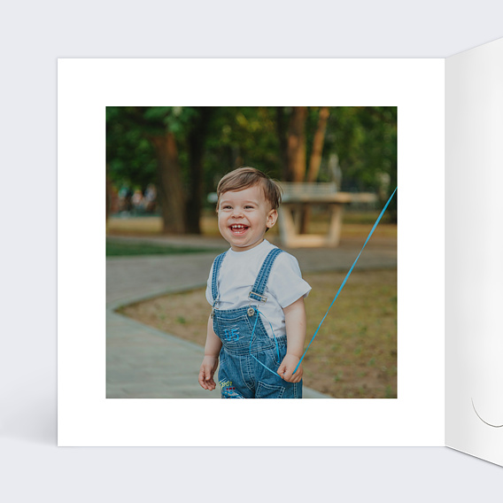 Faire-part baptême Olivier éternel Intérieur Gauche