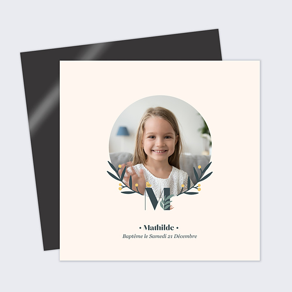 Faire-part baptême Mésange Couronne
