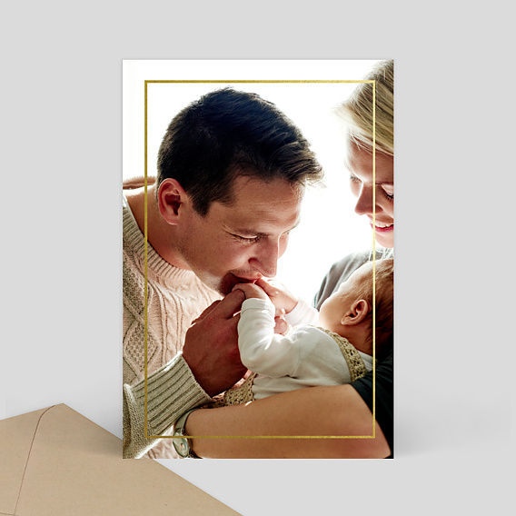 Faire-part baptême Modern Chic Verso