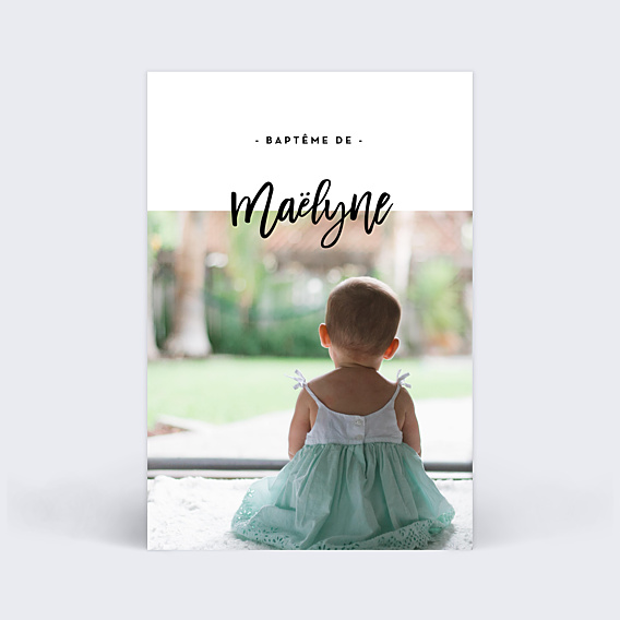 Faire-part Baptême Belles Lettres
