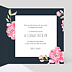 Faire-part baptême Dark Peony Intérieur Droit